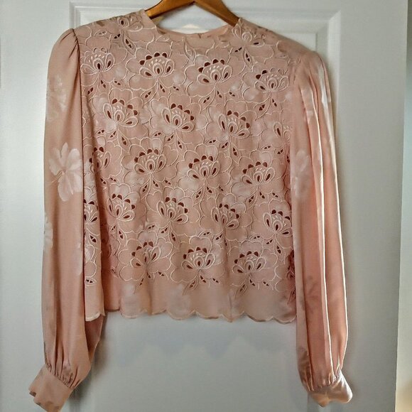 Vintage Umi Collections by Anne Crimmins Embroidered Silk Blouse NWT - Picture 1 of 8